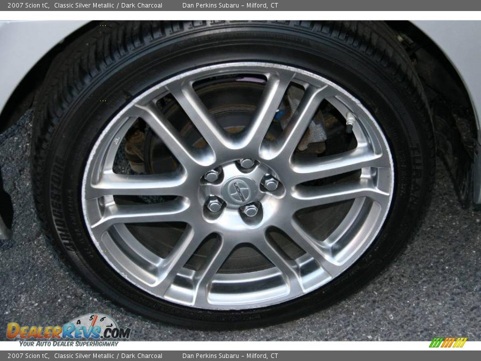 2007 Scion tC Classic Silver Metallic / Dark Charcoal Photo #17
