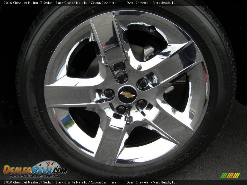 2010 Chevrolet Malibu LT Sedan Black Granite Metallic / Cocoa/Cashmere Photo #4