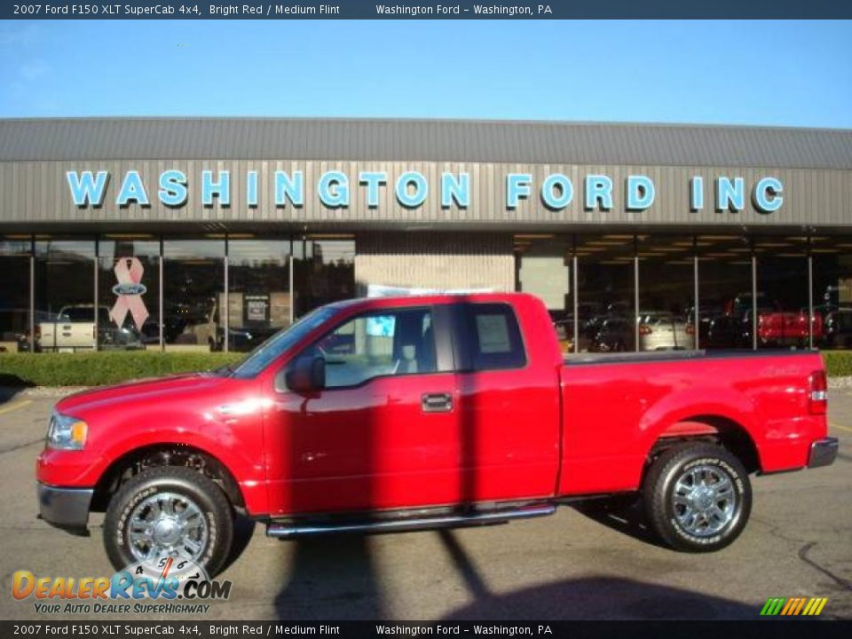 2007 Ford F150 XLT SuperCab 4x4 Bright Red / Medium Flint Photo #1
