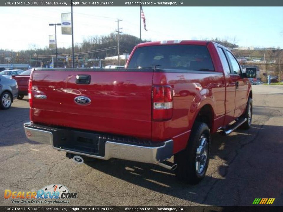 2007 Ford F150 XLT SuperCab 4x4 Bright Red / Medium Flint Photo #4