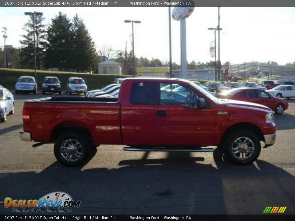 2007 Ford F150 XLT SuperCab 4x4 Bright Red / Medium Flint Photo #5