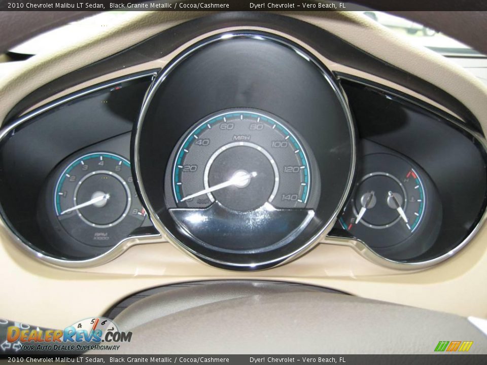 2010 Chevrolet Malibu LT Sedan Black Granite Metallic / Cocoa/Cashmere Photo #10