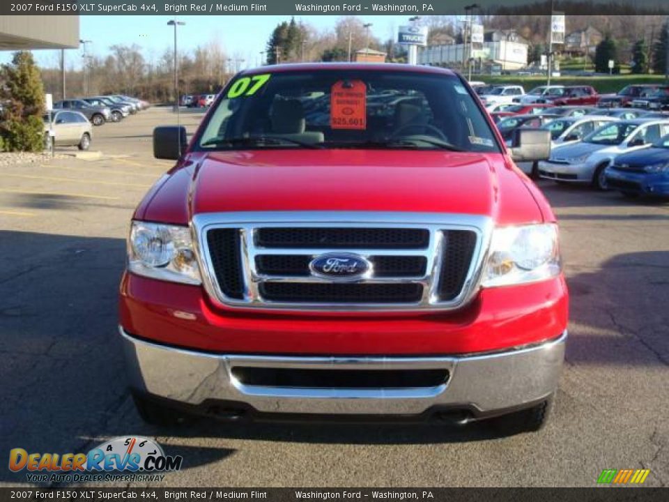 2007 Ford F150 XLT SuperCab 4x4 Bright Red / Medium Flint Photo #11