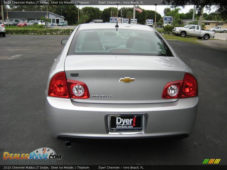2010 Chevrolet Malibu LT Sedan Silver Ice Metallic / Titanium Photo #5
