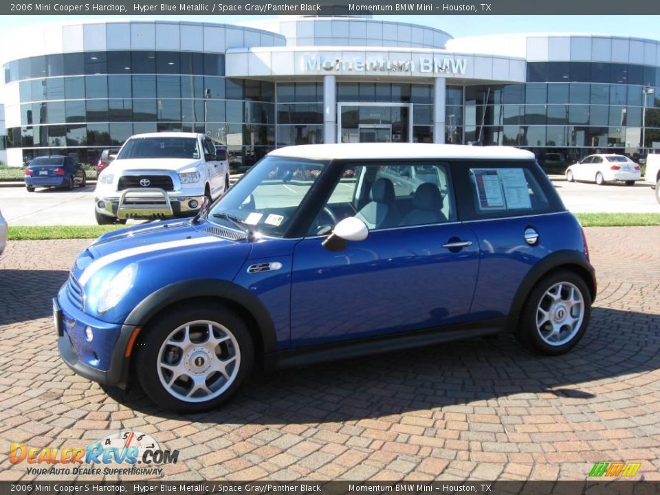 2006 Mini Cooper S Hardtop Hyper Blue Metallic / Space Gray/Panther Black Photo #1