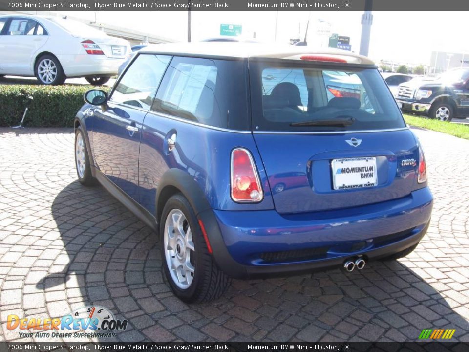 2006 Mini Cooper S Hardtop Hyper Blue Metallic / Space Gray/Panther Black Photo #5