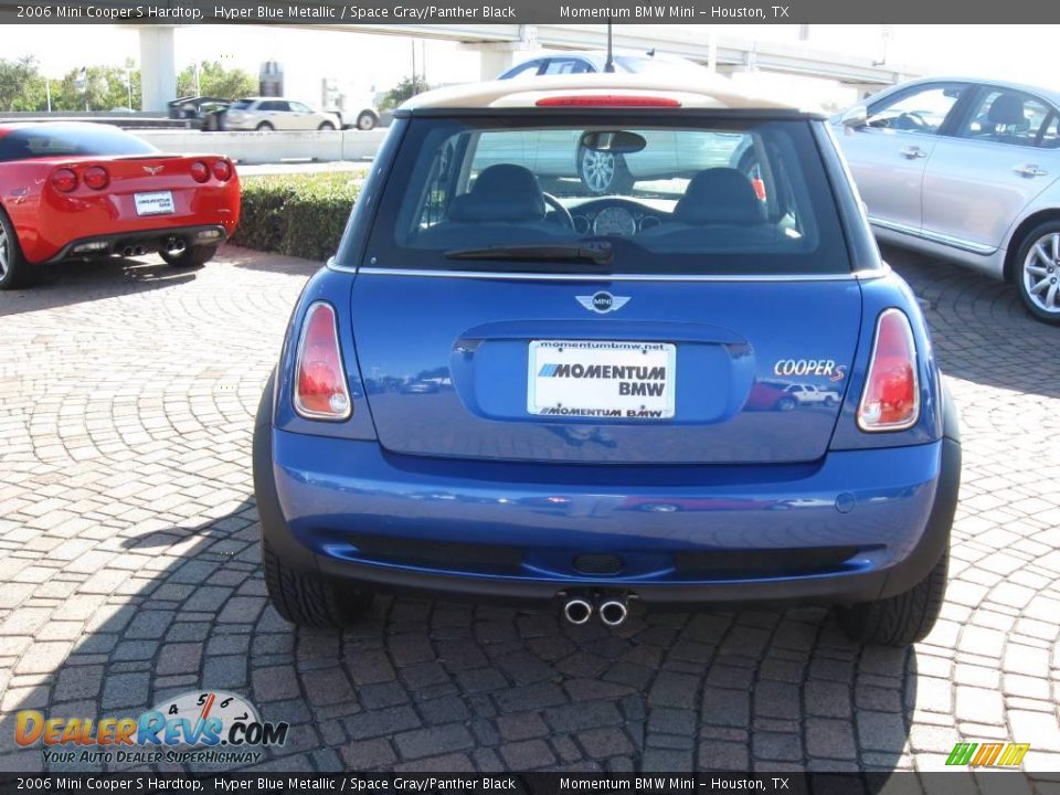 2006 Mini Cooper S Hardtop Hyper Blue Metallic / Space Gray/Panther Black Photo #6