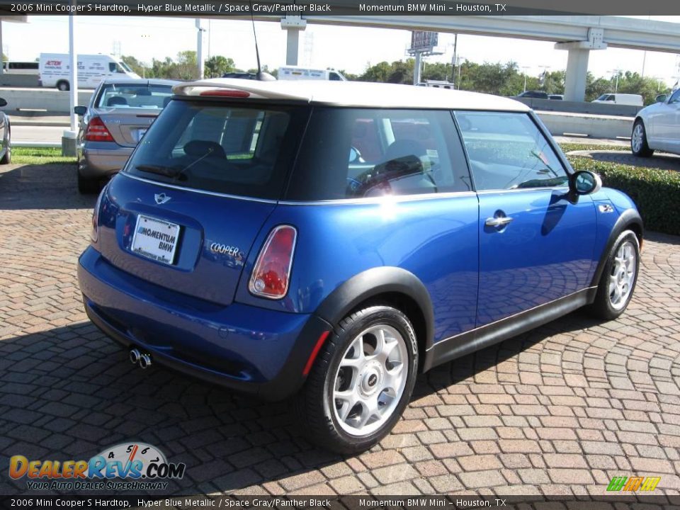 2006 Mini Cooper S Hardtop Hyper Blue Metallic / Space Gray/Panther Black Photo #7