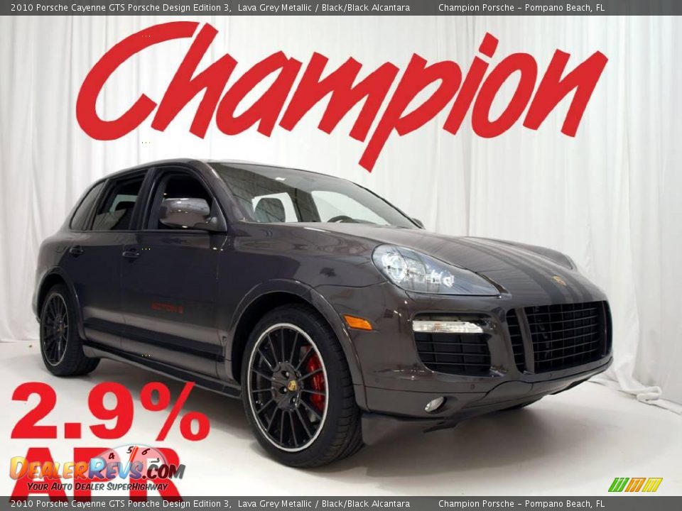 2010 Porsche Cayenne GTS Porsche Design Edition 3 Lava Grey Metallic / Black/Black Alcantara Photo #1