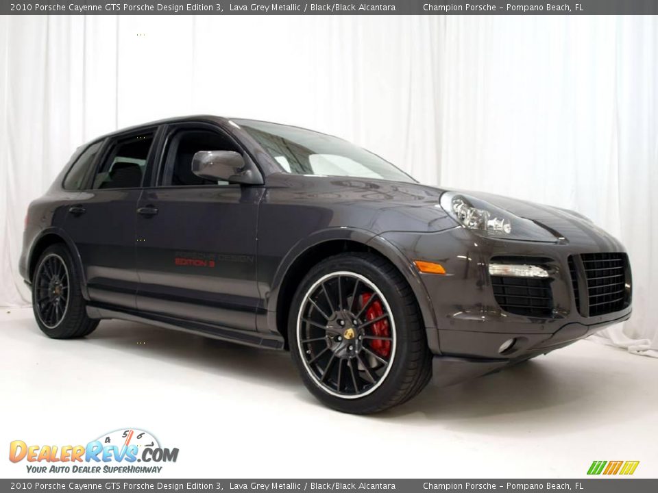 2010 Porsche Cayenne GTS Porsche Design Edition 3 Lava Grey Metallic / Black/Black Alcantara Photo #2