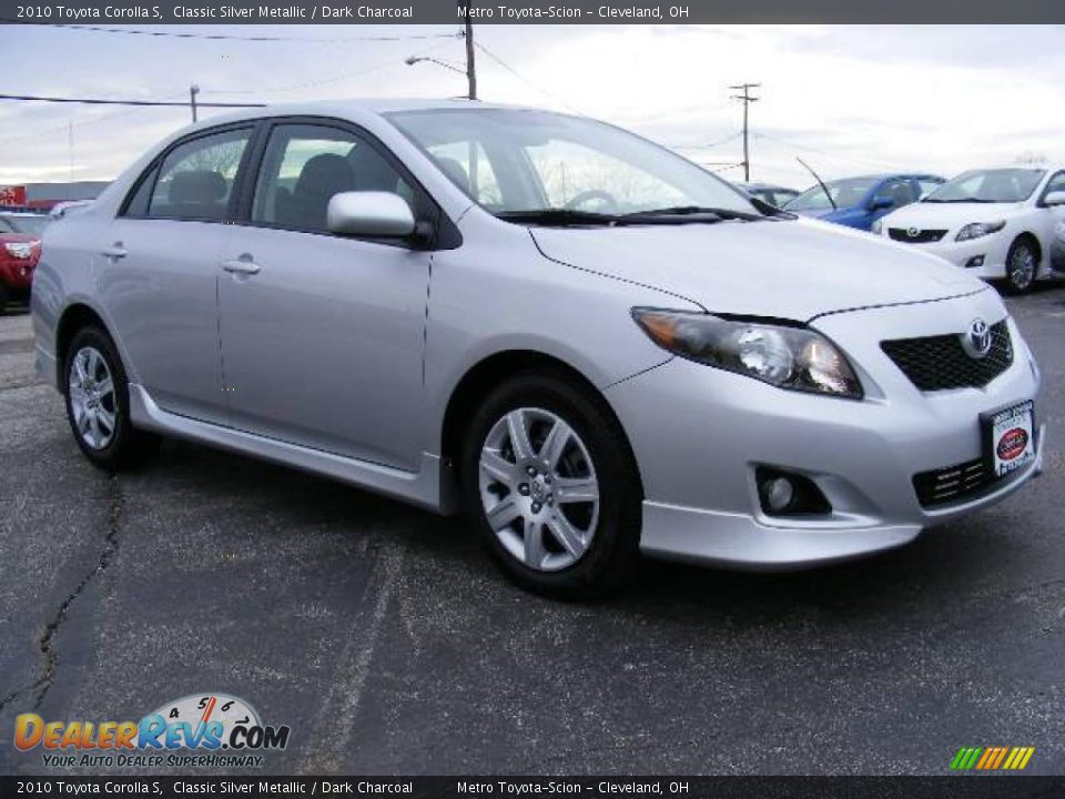 2010 Toyota Corolla S Classic Silver Metallic / Dark Charcoal Photo #1