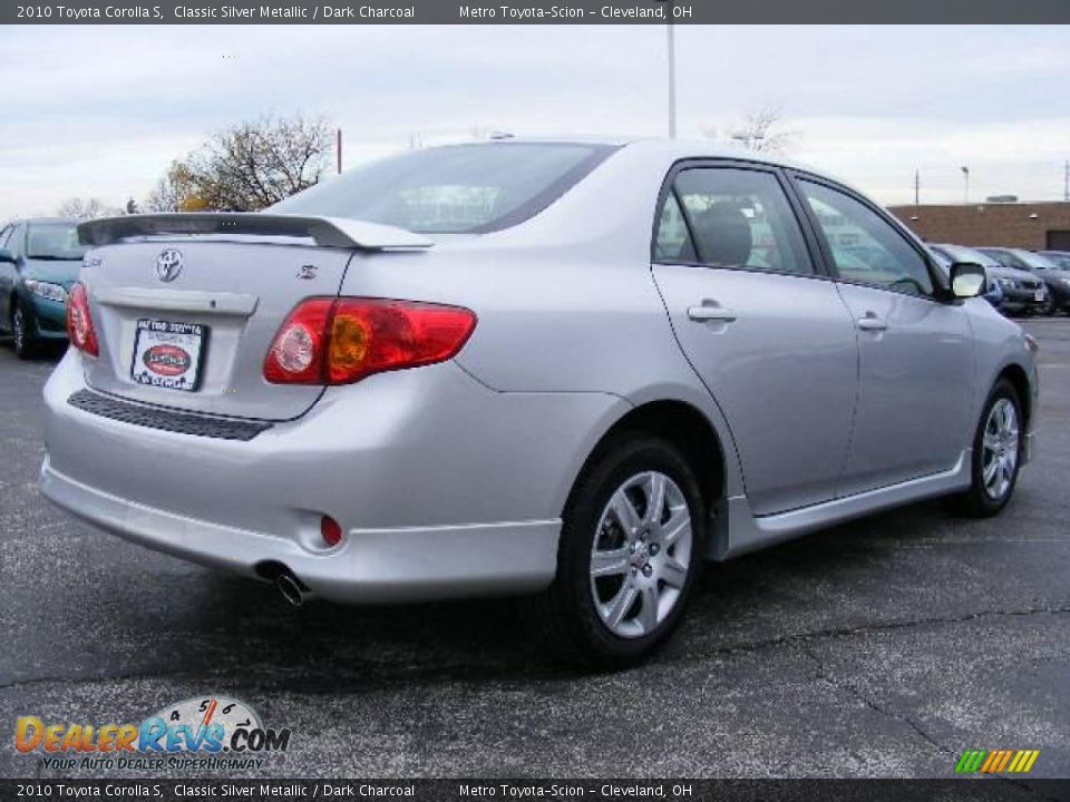 2010 Toyota Corolla S Classic Silver Metallic / Dark Charcoal Photo #3
