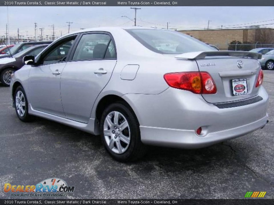2010 Toyota Corolla S Classic Silver Metallic / Dark Charcoal Photo #5