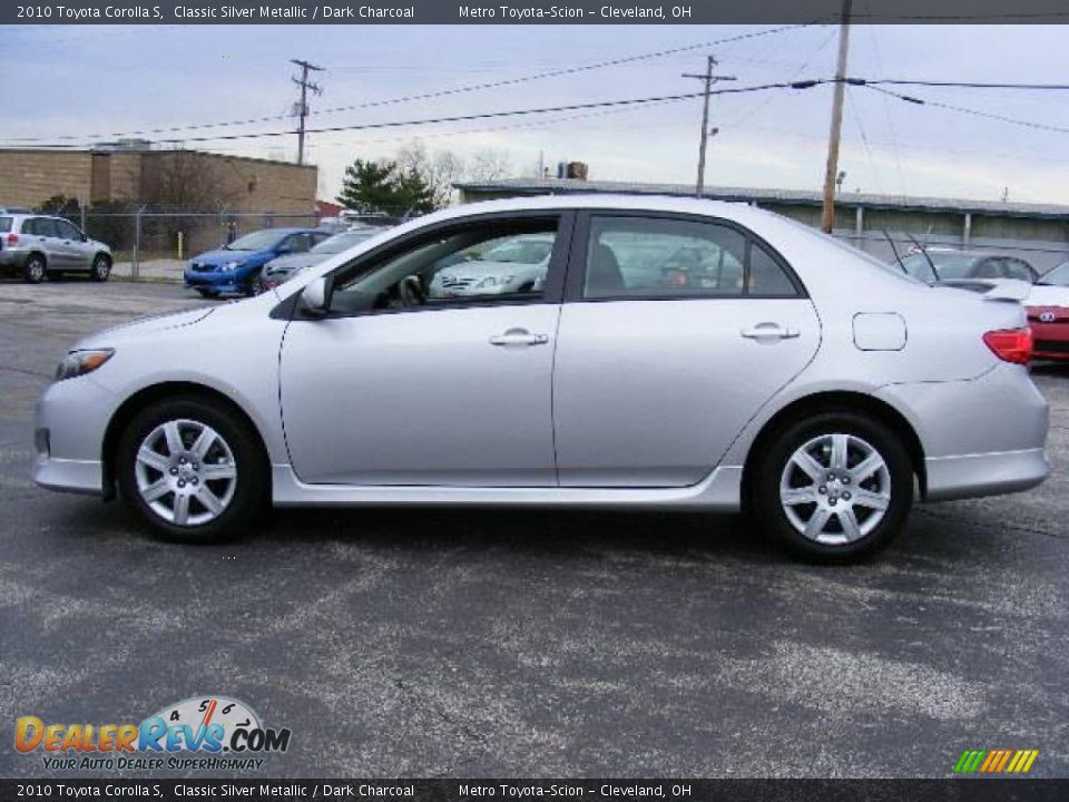 2010 Toyota Corolla S Classic Silver Metallic / Dark Charcoal Photo #6