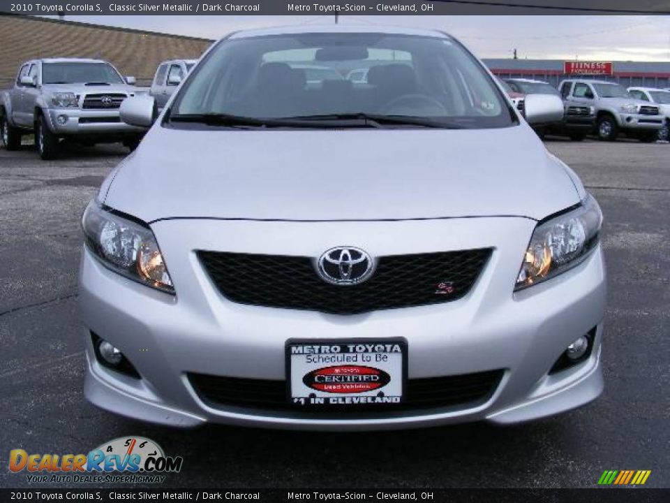 2010 Toyota Corolla S Classic Silver Metallic / Dark Charcoal Photo #8