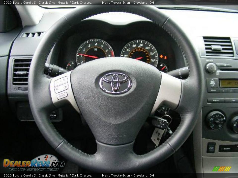 2010 Toyota Corolla S Classic Silver Metallic / Dark Charcoal Photo #15