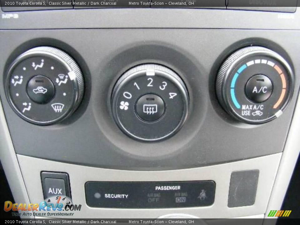 2010 Toyota Corolla S Classic Silver Metallic / Dark Charcoal Photo #20