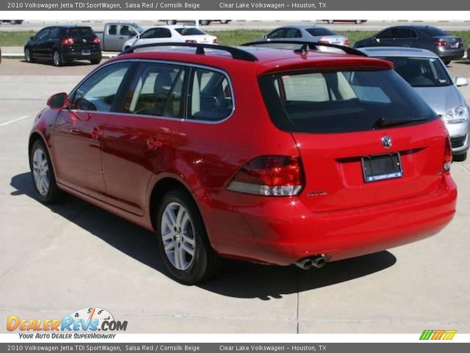 2010 Volkswagen Jetta TDI SportWagen Salsa Red / Cornsilk Beige Photo #3