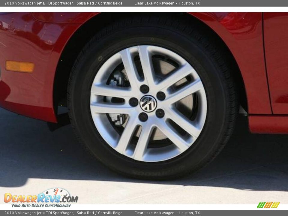 2010 Volkswagen Jetta TDI SportWagen Salsa Red / Cornsilk Beige Photo #9