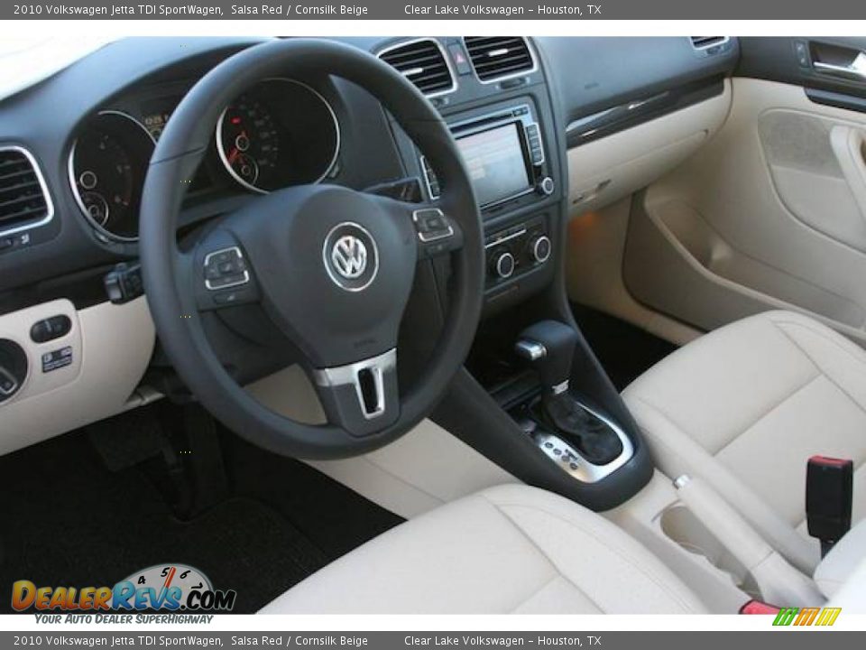 2010 Volkswagen Jetta TDI SportWagen Salsa Red / Cornsilk Beige Photo #10