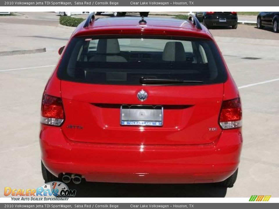 2010 Volkswagen Jetta TDI SportWagen Salsa Red / Cornsilk Beige Photo #12