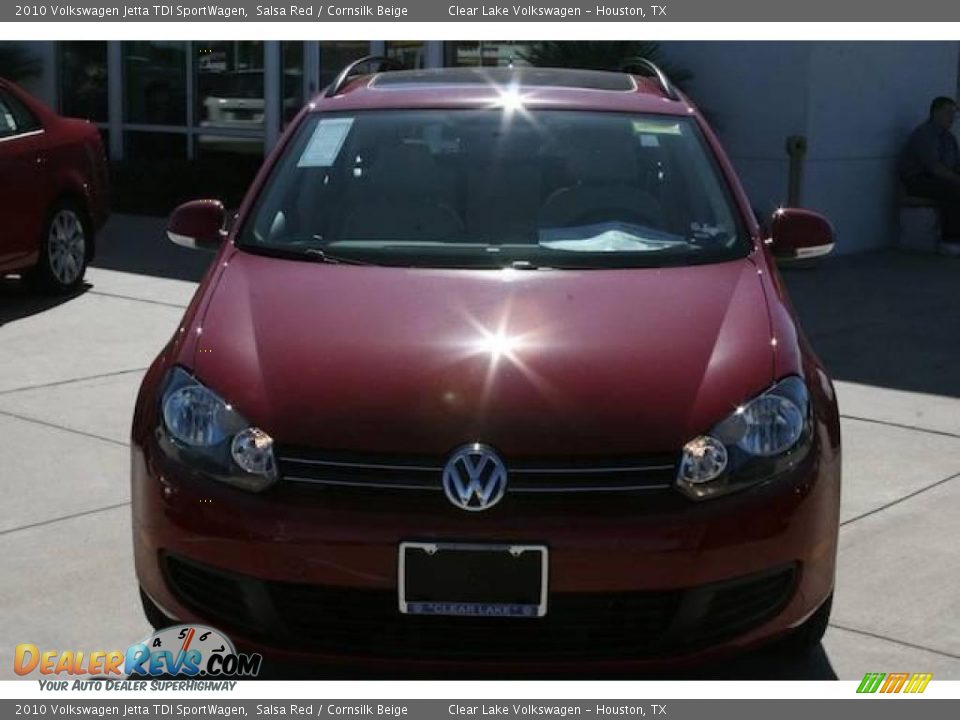 2010 Volkswagen Jetta TDI SportWagen Salsa Red / Cornsilk Beige Photo #14