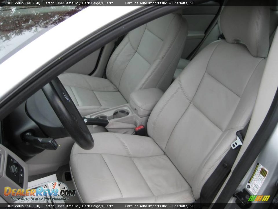 2006 Volvo S40 2.4i Electric Silver Metallic / Dark Beige/Quartz Photo #16