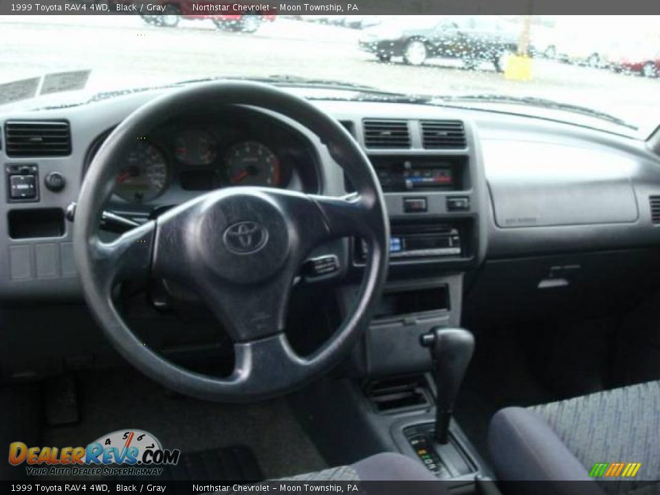 1999 Toyota RAV4 4WD Black / Gray Photo #10