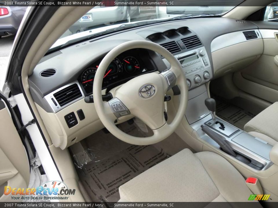 2007 Toyota Solara SE Coupe Blizzard White Pearl / Ivory Photo #3