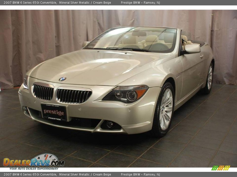 2007 BMW 6 Series 650i Convertible Mineral Silver Metallic / Cream Beige Photo #1