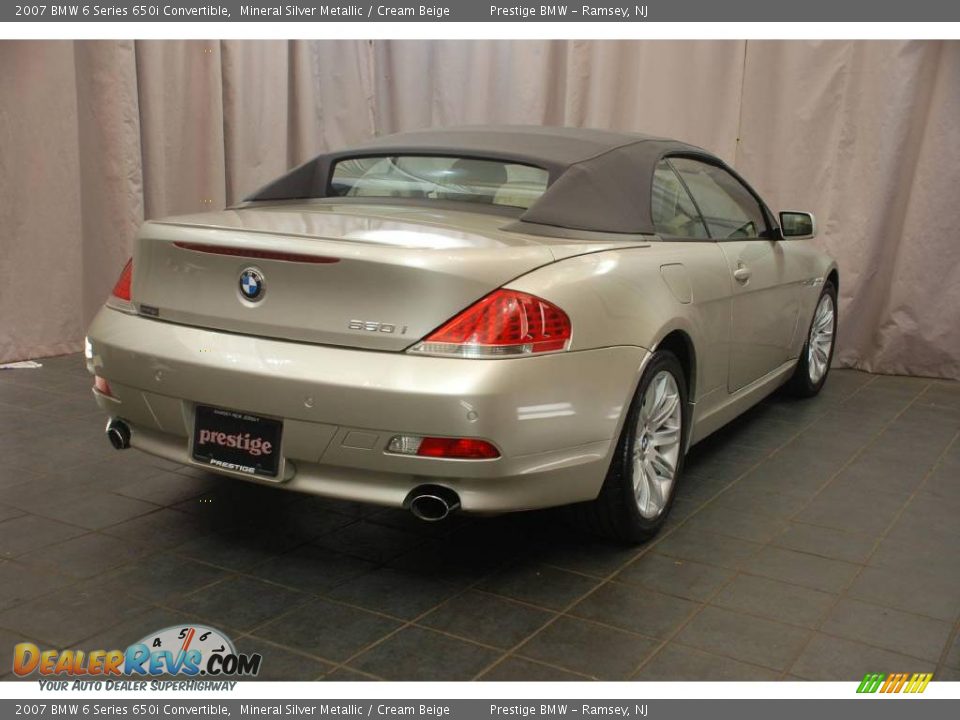 2007 BMW 6 Series 650i Convertible Mineral Silver Metallic / Cream Beige Photo #2
