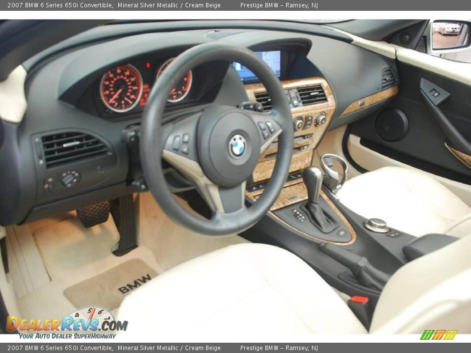 2007 BMW 6 Series 650i Convertible Mineral Silver Metallic / Cream Beige Photo #3