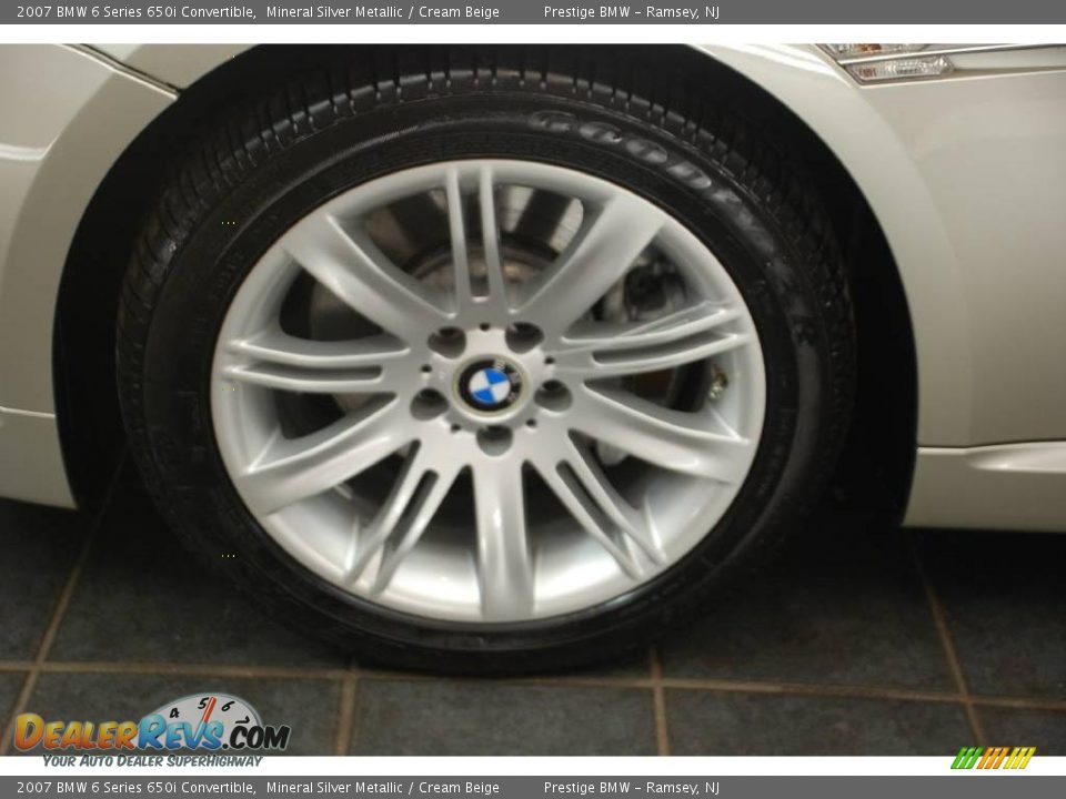 2007 BMW 6 Series 650i Convertible Mineral Silver Metallic / Cream Beige Photo #6