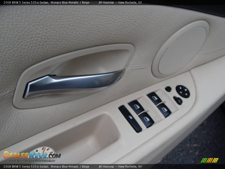 2008 BMW 5 Series 535xi Sedan Monaco Blue Metallic / Beige Photo #10