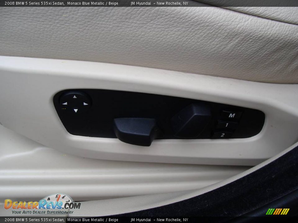 2008 BMW 5 Series 535xi Sedan Monaco Blue Metallic / Beige Photo #12