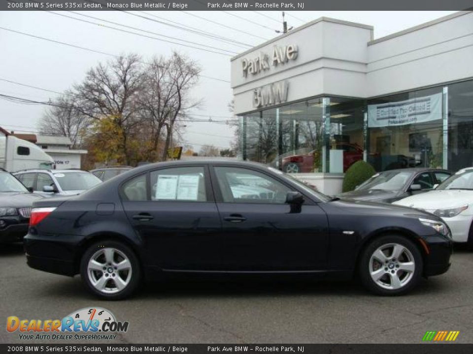 2008 BMW 5 Series 535xi Sedan Monaco Blue Metallic / Beige Photo #1