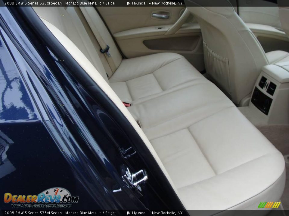 2008 BMW 5 Series 535xi Sedan Monaco Blue Metallic / Beige Photo #15