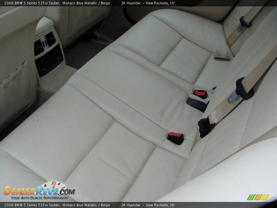 2008 BMW 5 Series 535xi Sedan Monaco Blue Metallic / Beige Photo #16