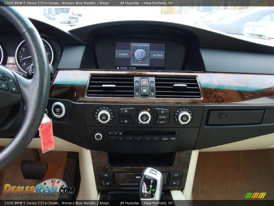 2008 BMW 5 Series 535xi Sedan Monaco Blue Metallic / Beige Photo #19