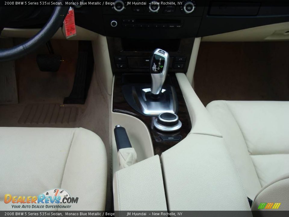 2008 BMW 5 Series 535xi Sedan Monaco Blue Metallic / Beige Photo #20