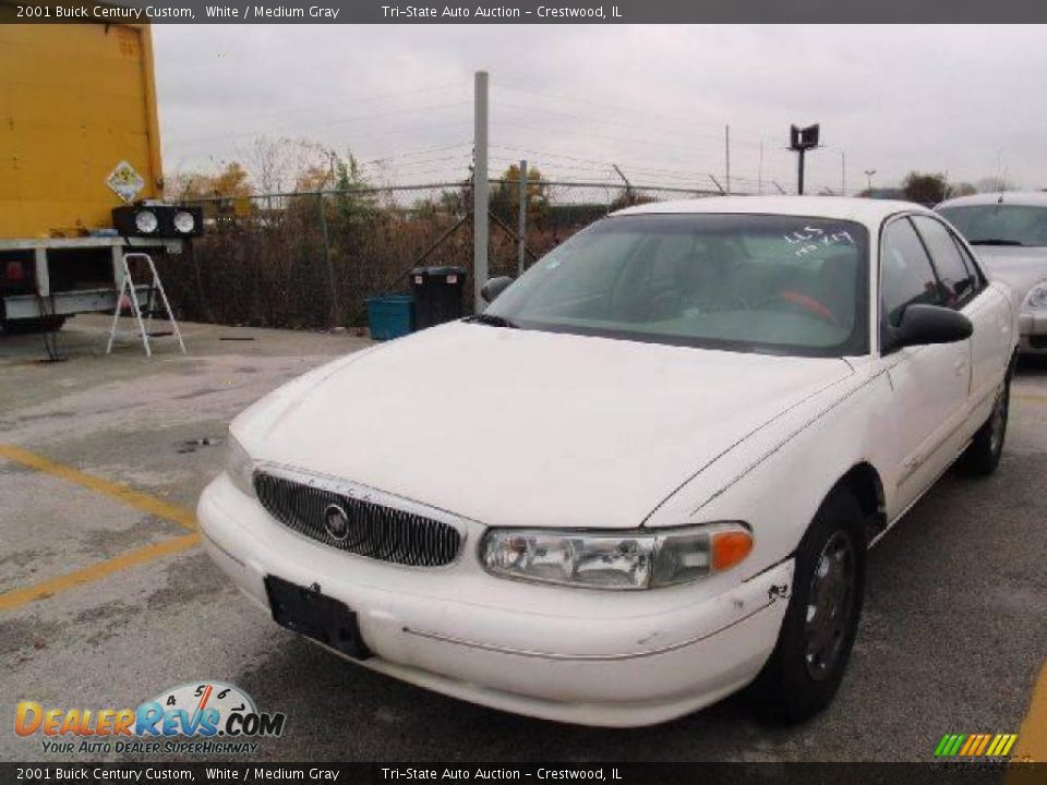 2001 Buick Century Custom White / Medium Gray Photo #1