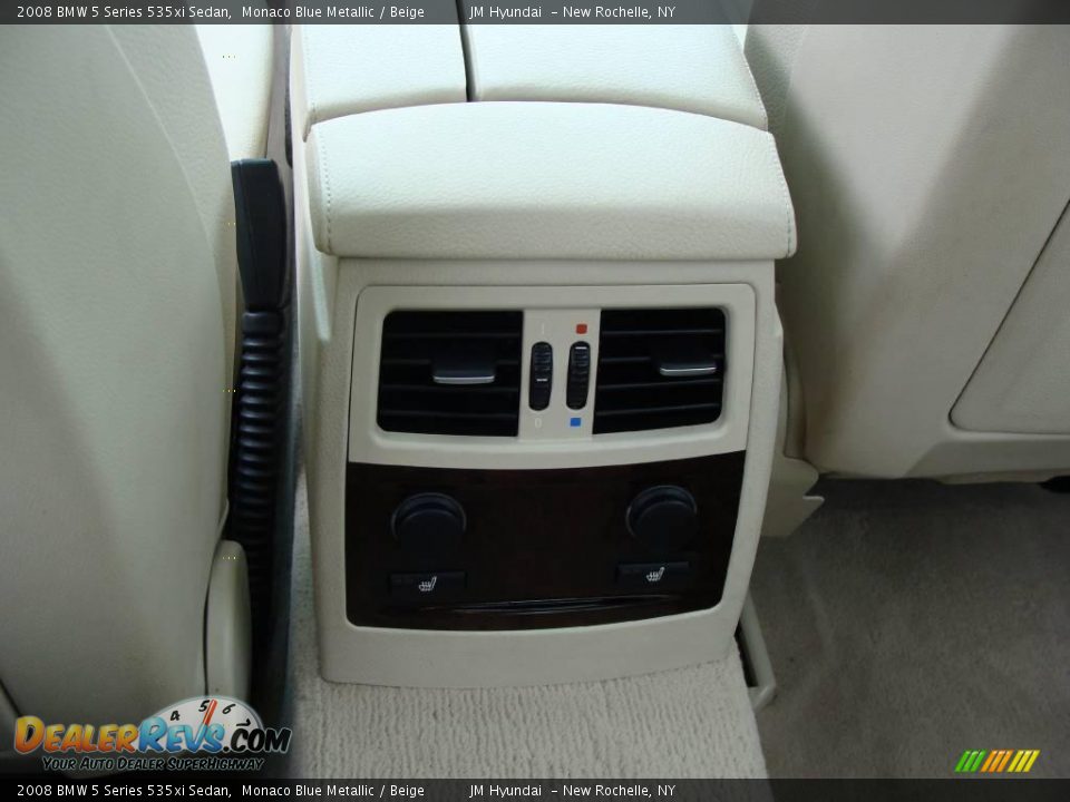 2008 BMW 5 Series 535xi Sedan Monaco Blue Metallic / Beige Photo #21