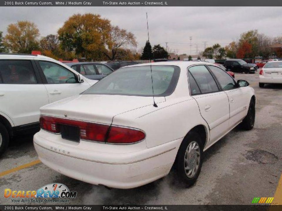 2001 Buick Century Custom White / Medium Gray Photo #2