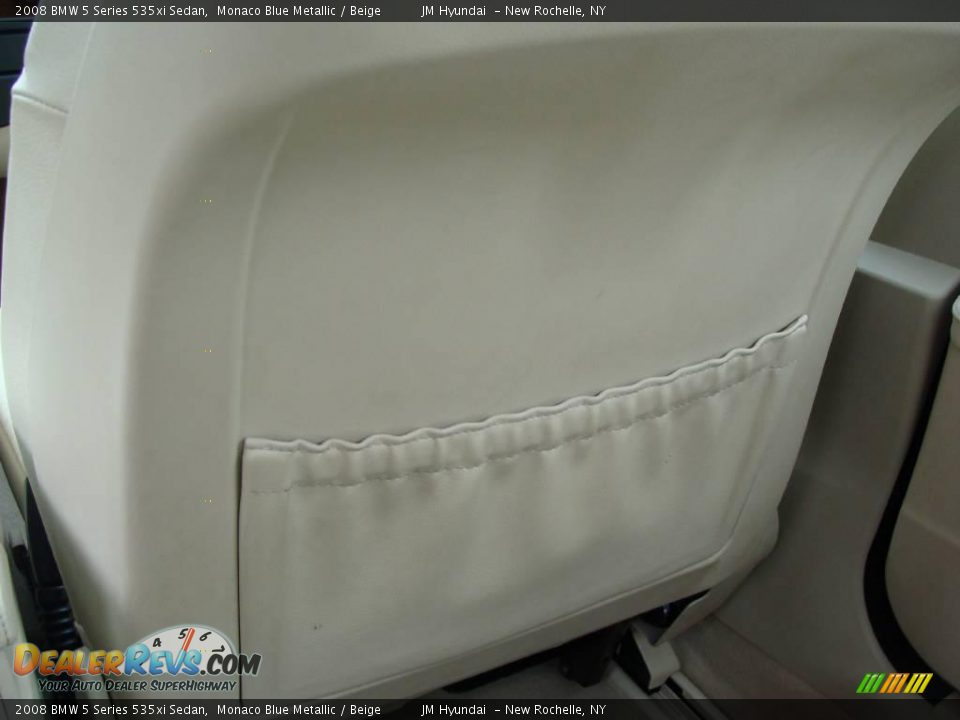2008 BMW 5 Series 535xi Sedan Monaco Blue Metallic / Beige Photo #22