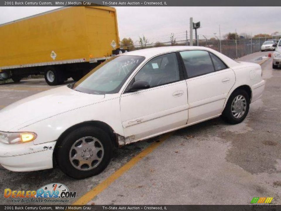 2001 Buick Century Custom White / Medium Gray Photo #3