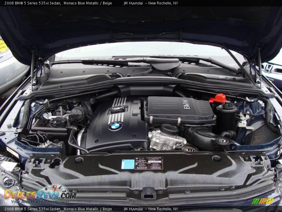 2008 BMW 5 Series 535xi Sedan Monaco Blue Metallic / Beige Photo #24