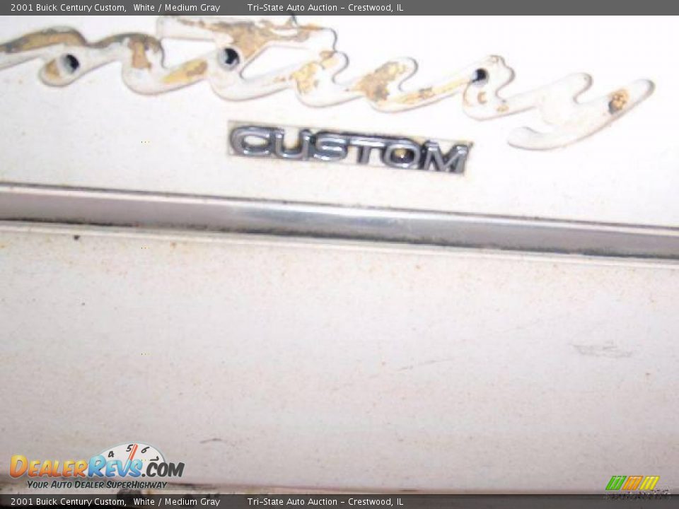 2001 Buick Century Custom White / Medium Gray Photo #10