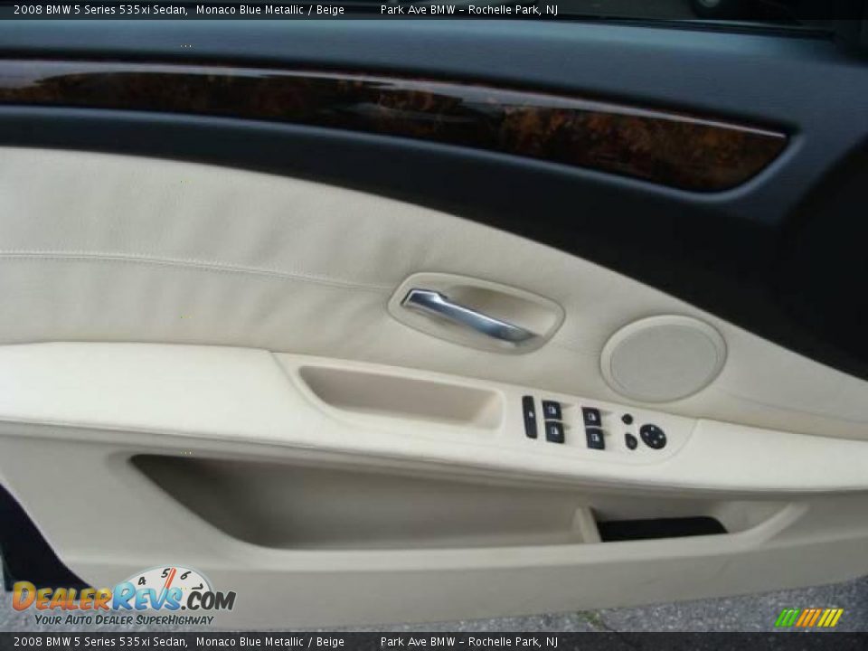 2008 BMW 5 Series 535xi Sedan Monaco Blue Metallic / Beige Photo #9