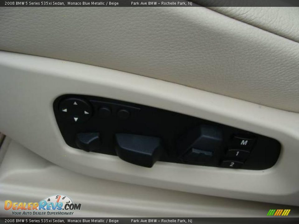 2008 BMW 5 Series 535xi Sedan Monaco Blue Metallic / Beige Photo #11