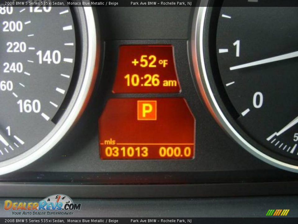 2008 BMW 5 Series 535xi Sedan Monaco Blue Metallic / Beige Photo #14
